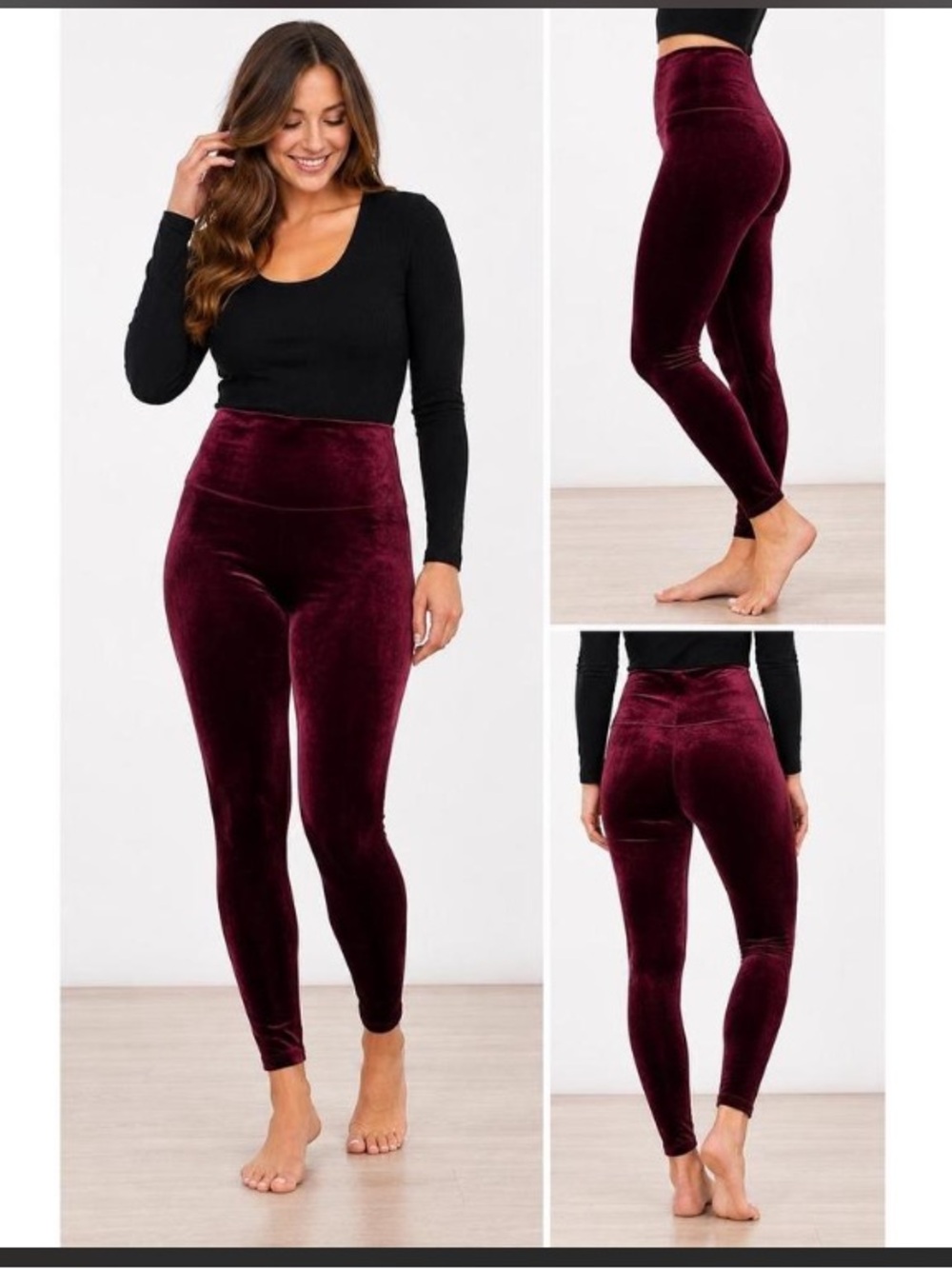 Spanx velvet velour luxe leggings burgundy fall winter witchy whimsyGoth Large
